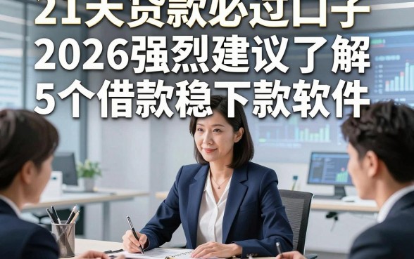 21天贷款必过口子，2026强烈建议了解5个借款稳下款软件