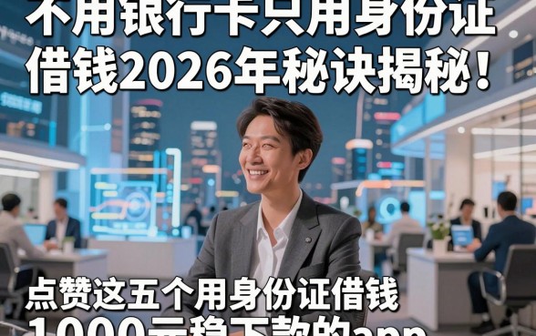 不用银行卡只用身份证借钱2026年秘诀揭秘！点赞这五个用身份证借钱1000元稳下款的app
