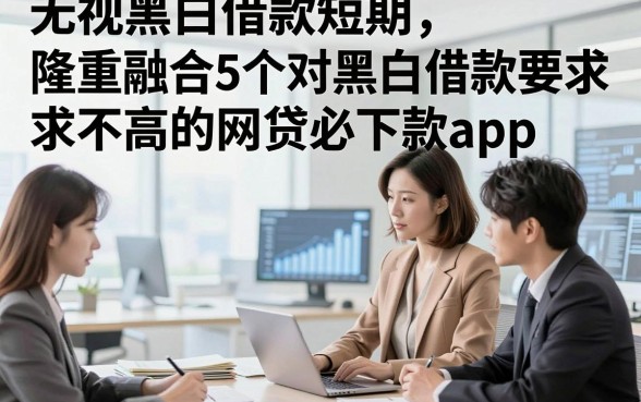 无视黑白借款短期，隆重融合5个对黑白借款要求不高的网贷必下款app
