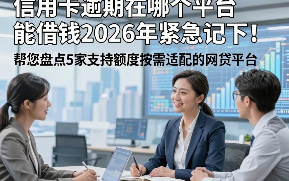 信用卡逾期在哪个平台能借钱2026年紧急记下！帮您盘点5家支持额度按需适配的网贷平台