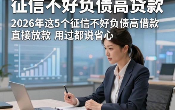 征信不好负债高贷款，2026年这5个征信不好负债高借款直接放款app用过都说省心