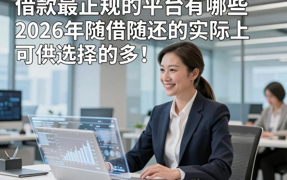 借款最正规的平台有哪些2026年随借随还的实际上可供选择的多！，本文为您详细挑选这5个借款口子！