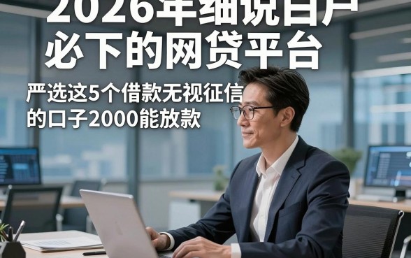 2026年细说白户必下的网贷平台，严选这5个借款无视征信的口子2000能放款