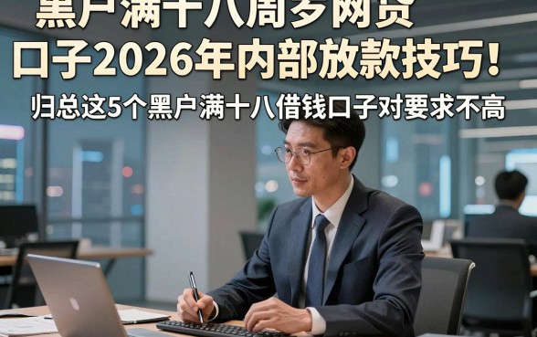 黑户满十八周岁网贷口子2026年内部放款技巧！归总这5个黑户满十八借钱口子对要求不高