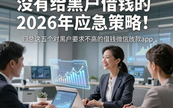 没有给黑户借钱的2026年应急策略！归总这五个对黑户要求不高的借钱微信放款app