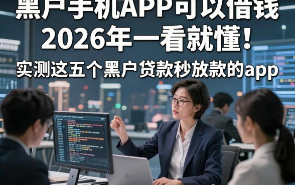 黑户手机APP可以借钱2026年一看就懂！实测这五个黑户贷款秒放款的app