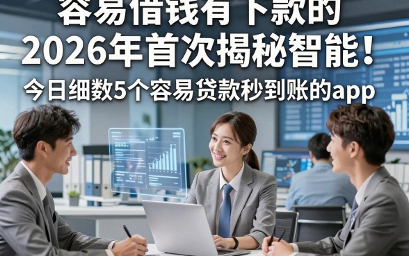 容易借钱有下款的2026年首次揭秘智能！今日细数5个容易贷款秒到账的app