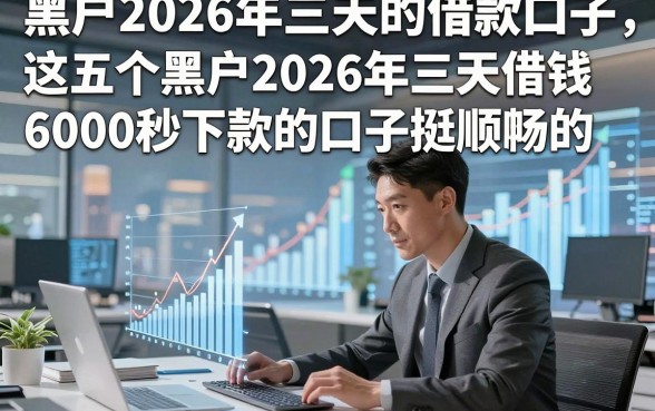 黑户2026年三天的借款口子，这五个黑户2026年三天借钱6000秒下款的口子挺顺畅的