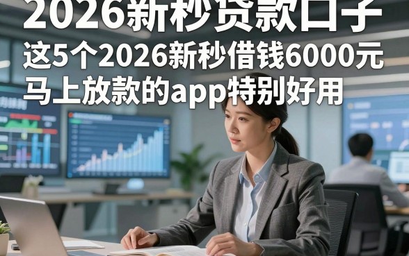 2026新秒贷款口子，这5个2026新秒借钱6000元马上放款的app特别好用
