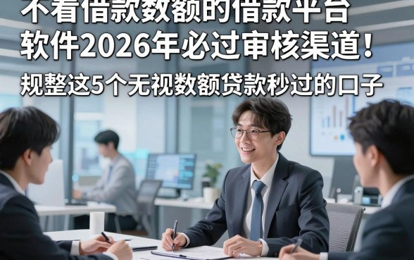 不看借款数额的借款平台软件2026年必过审核渠道！规整这5个无视数额贷款秒过的口子