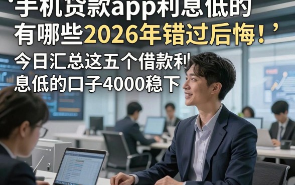 手机贷款app利息低的有哪些2026年错过后悔！今日汇总这五个借款利息低的口子4000稳下