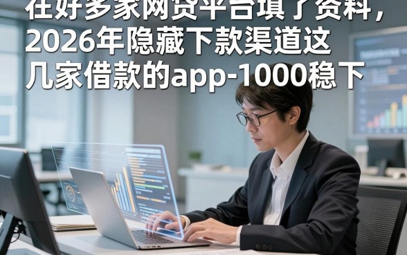 在好多家网贷平台填了资料，2026年隐藏下款渠道这几家借款的app1000稳下