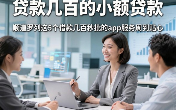 贷款几百的小额贷款，顺道罗列这5个借款几百秒批的app服务周到贴心