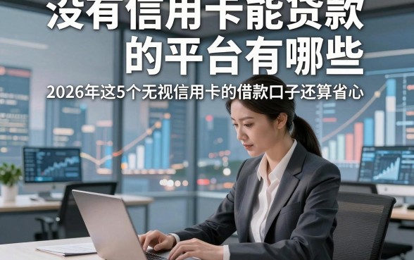 没有信用卡能贷款的平台有哪些，2026年这5个无视信用卡的借款口子还算省心