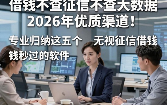 借钱不查征信不查大数据2026年优质渠道！专业归纳这五个无视征信借钱秒过的软件