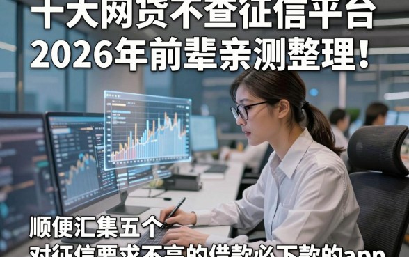 十大网贷不查征信平台2026年前辈亲测整理！顺便汇集五个对征信要求不高的借款必下款的app