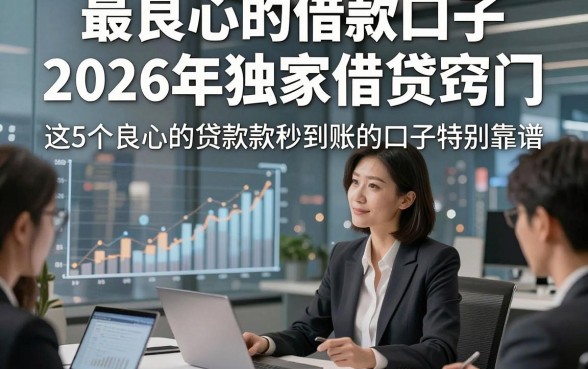 最良心的借款口子2026年独家借贷窍门，这5个良心的贷款秒到账的口子特别靠谱
