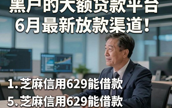 黑户的大额贷款平台6月最新放款渠道！本篇列出5个芝麻信用629能借款