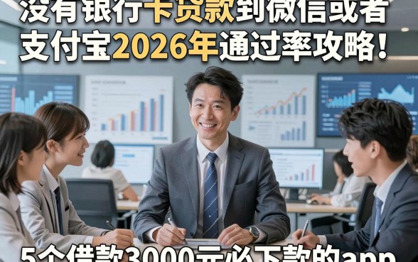 没有银行卡贷款到微信或者支付宝2026年通过率攻略！揭秘​5个借款3000元必下款的app
