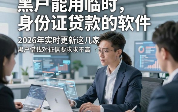 黑户能用临时身份证贷款的软件，2026年实时更新这几家黑户借钱对征信要求不高口子