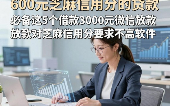 600元芝麻信用分的贷款，必备这5个借款3000元微信放款对芝麻信用分要求不高软件