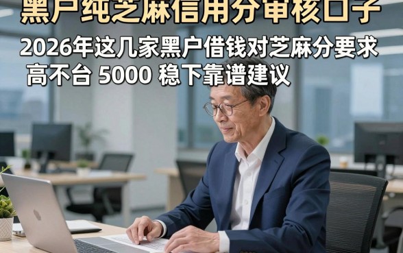 黑户纯芝麻信用分审核口子，2026年这几家黑户借钱对芝麻分要求不高平台5000稳下靠谱建议
