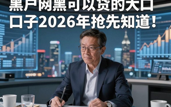 黑户网黑可以贷的大口子2026年抢先知道！归纳​这5个黑户网黑可以借的钱稳下口子