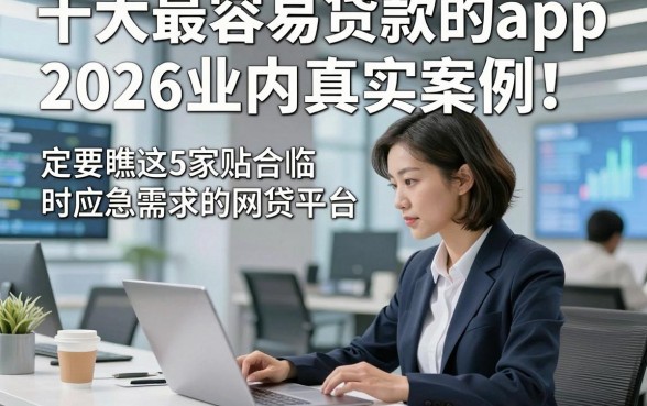 十大最容易贷款的app2026业内真实案例！定要瞧这5家贴合临时应急需求的网贷平台
