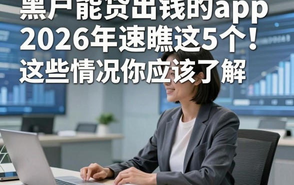 黑户能贷出钱的app2026年速瞧这5个！这些情况你应该了解！