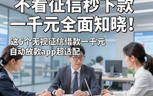 不看征信秒下款一千元全面知晓！这5个无视征信借款一千元自动放款app超适配