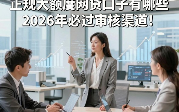 正规大额度网贷口子有哪些2026年必过审核渠道！本文解说五个正规大额度借款对资质要求不高口子
