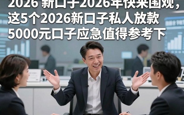 2026 新口子2026年快来围观，这5个2026新口子私人放款5000元口子应急值得参考下