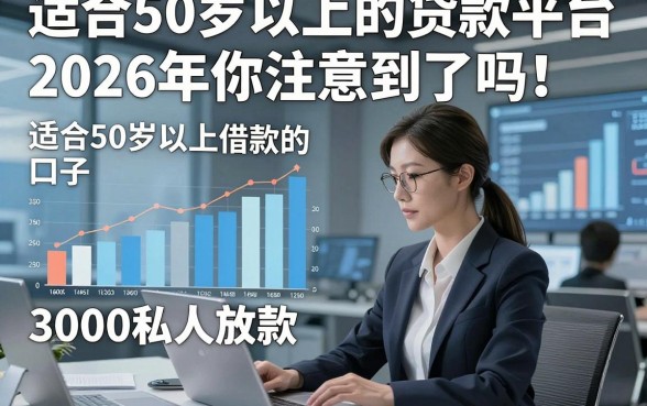 适合50岁以上的贷款平台2026年你注意到了吗！为您评点5个适合50岁以上借款的口子3000私人放款