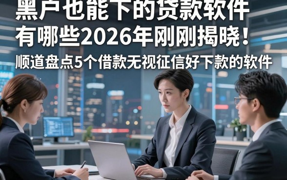 黑户也能下的贷款软件有哪些2026年刚刚揭晓‌！顺道盘点5个借款无视征信好下款的软件