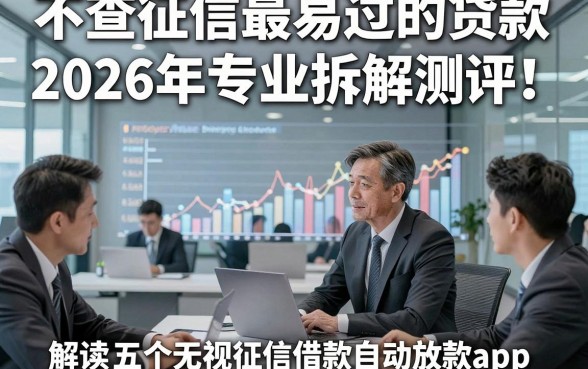 不查征信最易过的贷款2026年专业拆解测评！解读五个无视征信借款自动放款app