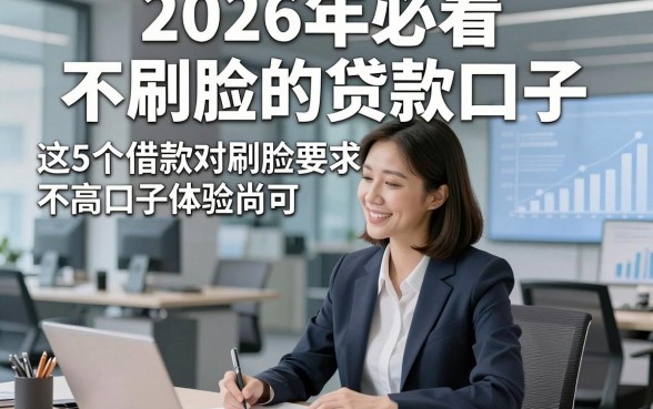 2026年必看​不刷脸的贷款口子，这5个借款对刷脸要求不高口子体验尚可