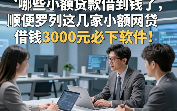 哪些小额贷款借到钱了，顺便罗列这几家小额网贷借钱3000元必下软件