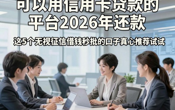 可以用信用卡贷款的平台2026年还款，这5个无视征信借钱秒批的口子真心推荐试试