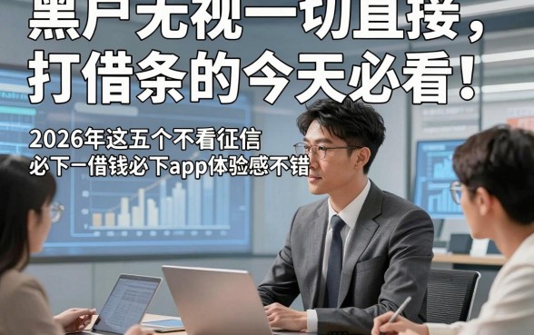黑户无视一切直接打借条的今天必看！2026年这五个不看征信借钱必下app体验感不错