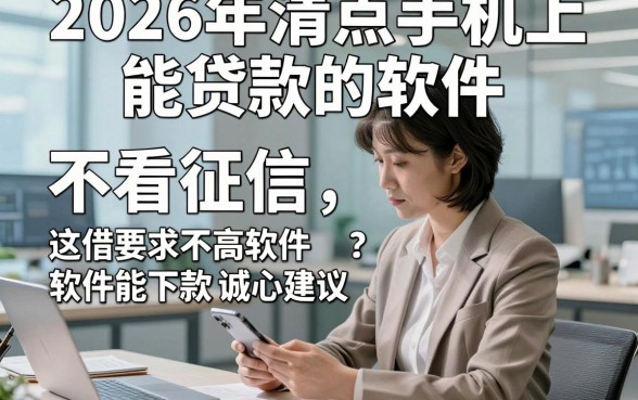 2026年清点手机上能贷款的软件,不看征信，这五个借款对征信要求不高软件能下款诚心建议