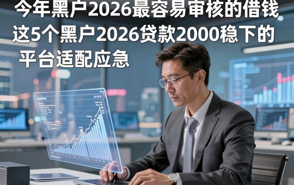 今年黑户2026最容易审核的借钱，这5个黑户2026贷款2000稳下的平台适配应急