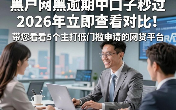 黑户网黑逾期中口子秒过2026年立即查看对比！带您看看5个主打低门槛申请的网贷平台
