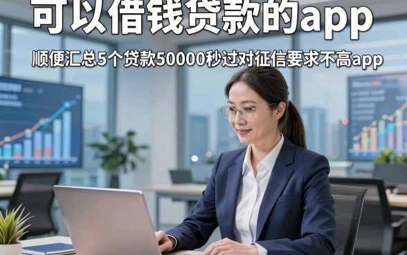 可以借钱贷款的app，顺便汇总5个贷款50000秒过对征信要求不高app