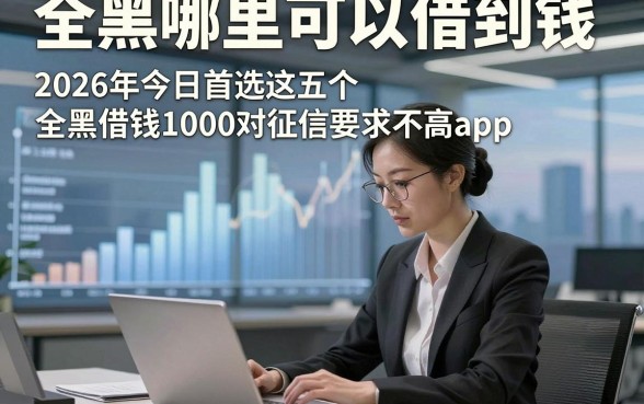 全黑哪里可以借到钱,2026年今日首选这五个全黑借钱1000对征信要求不高app