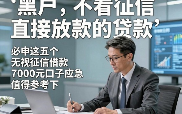 黑户不看征信直接放款的贷款，必申这五个无视征信借款7000元口子应急值得参考下