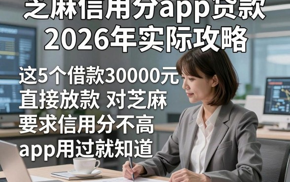 芝麻信用分app贷款2026年实际攻略，这5个借款30000元直接放款对芝麻信用分要求不高app用过就知道