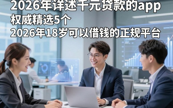 2026年详述千元贷款的app，权威精选5个2026年18岁可以借钱的正规平台