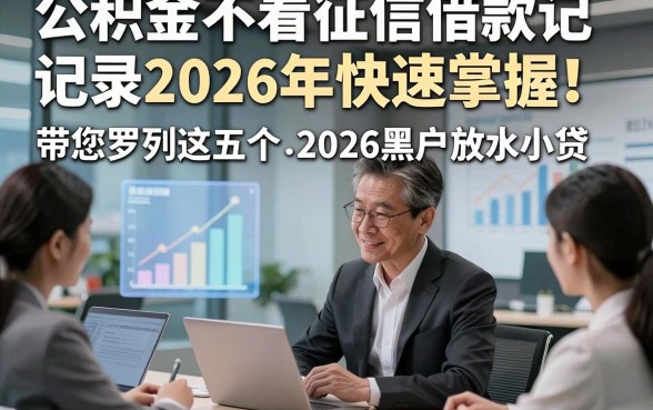 公积金不看征信借款记录2026年快速掌握！带您罗列这五个2026黑户放水小贷