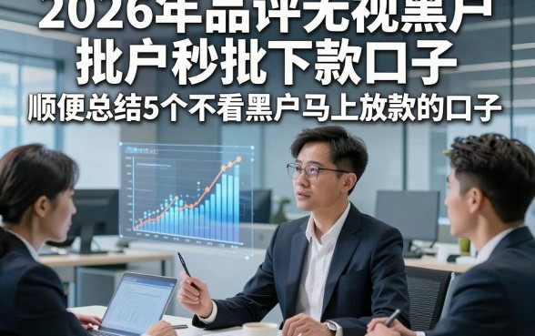 2026年品评无视黑户秒批下款口子，顺便总结5个不看黑户马上放款的口子