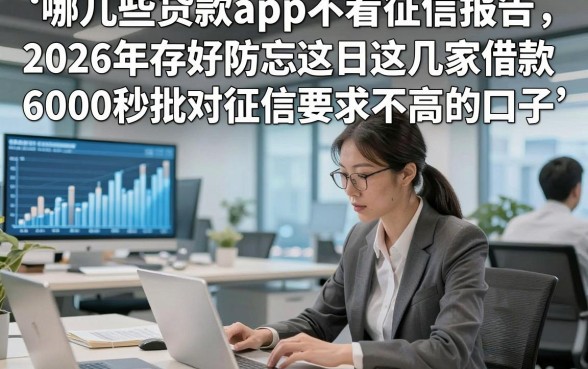 哪儿些贷款app不看征信报告，2026年存好防忘这几家借款6000秒批对征信要求不高的口子